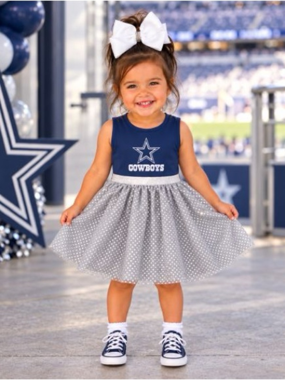 BRAND NEW WITH TAGS Girls Dallas Cowboys Shimmer Dress